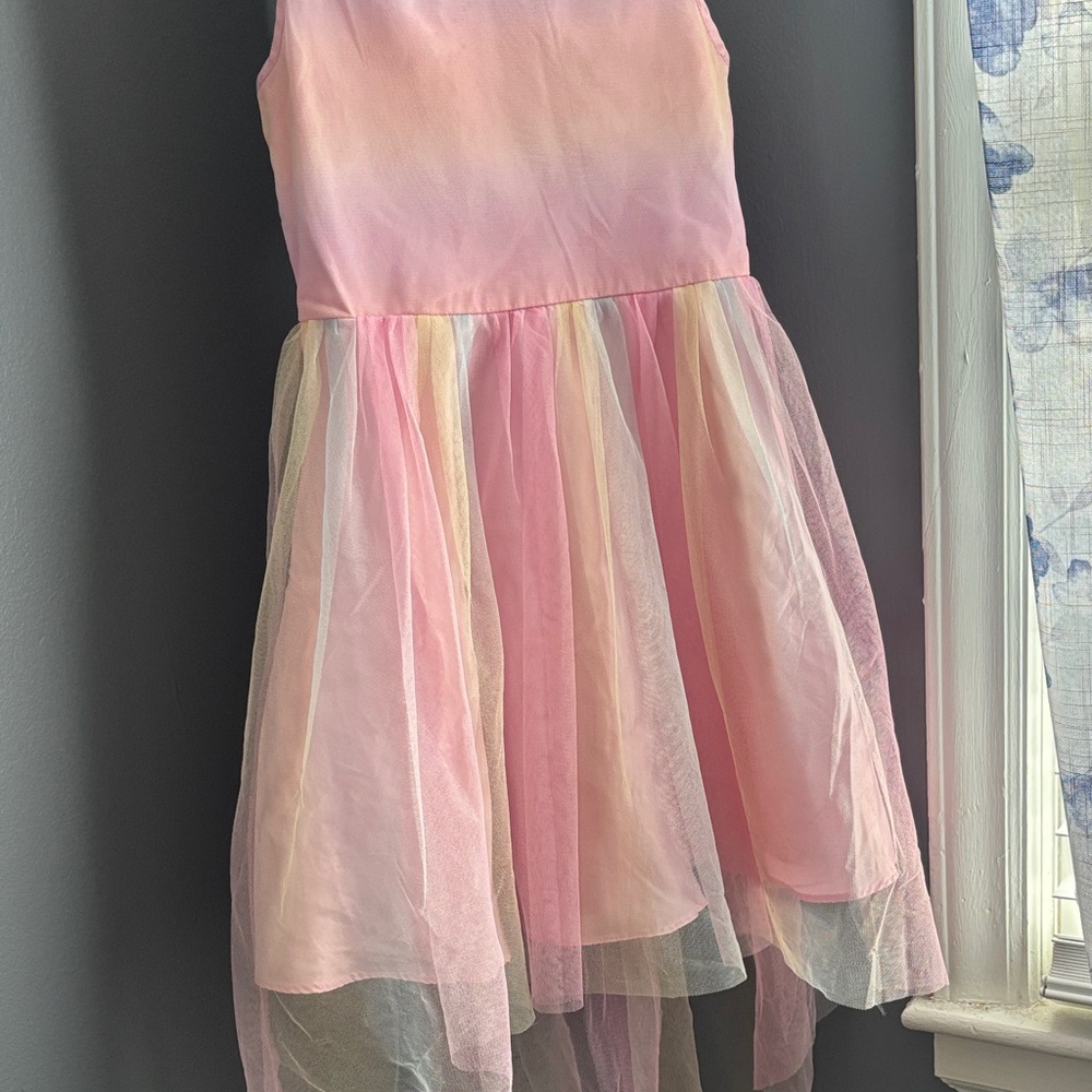 Charming Pink and Cream Tulle Dress